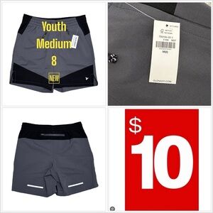 Boys Old Navy Basketball Youth Medium 8 Shorts Athletic Black Gray Active NWT